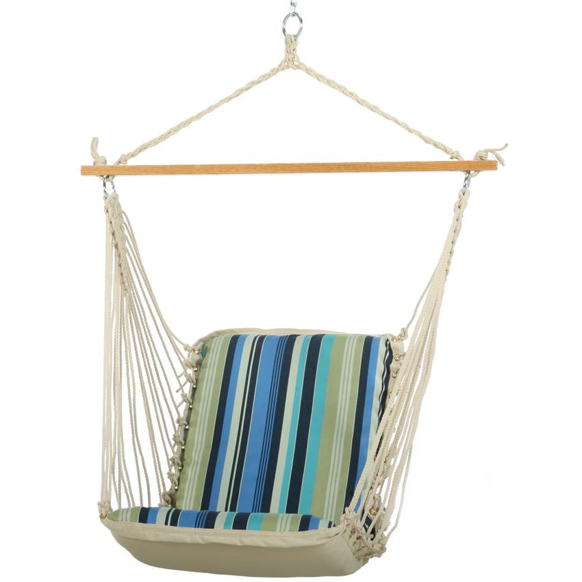 Cushioned Single Porch Swing Trellis Garden Stripe Pawleys Island Cushioned Single Porch Swing - Beaches Stripe - Cushioned Single Porch Swing Trellis Garden Stripe