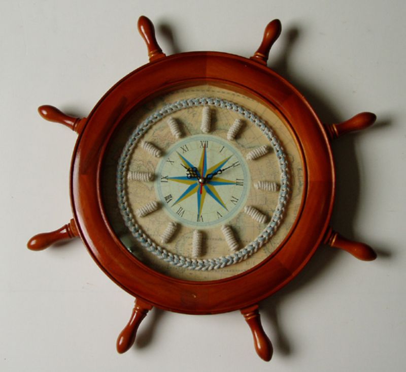 Captain's Wheel Knot Clock From OceanFare