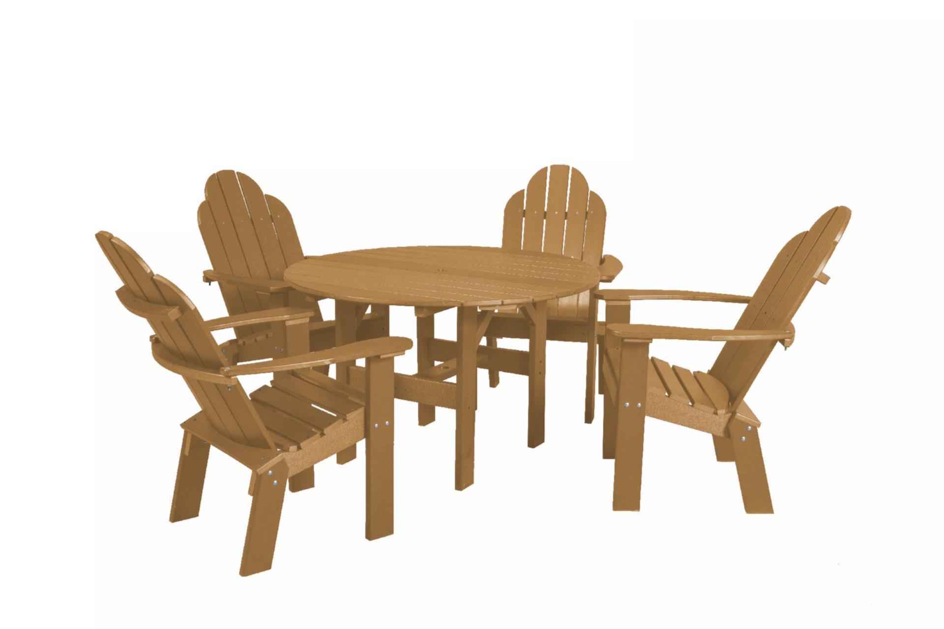 Ecopoly Round Dining Table With Chairs From Eco Friendly Digs Eco Poly Outdoor Dining Set 46 Round Table With 4 Chairs